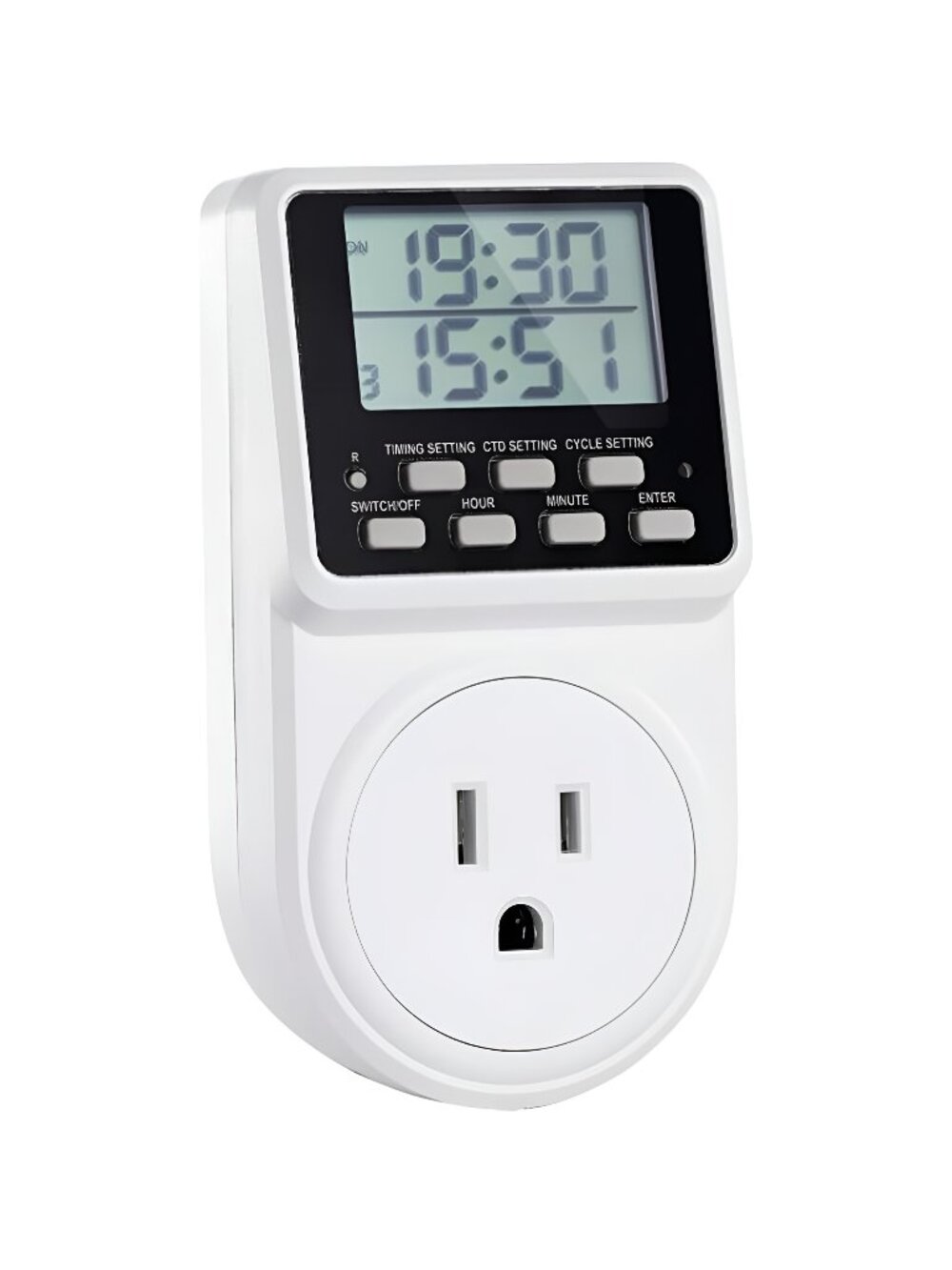 Digital Infinite Repeat Cycle Intermittent Timer Plug, Programmable, 1 pack - Picture 1 of 6